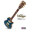 Distressed Blue Sparkle Vintage V100 ProShop Unique Electric Guitar