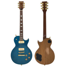 Load image into Gallery viewer, Distressed Blue Sparkle Vintage V100 ProShop Unique Electric Guitar