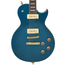 Load image into Gallery viewer, Distressed Blue Sparkle Vintage V100 ProShop Unique Electric Guitar