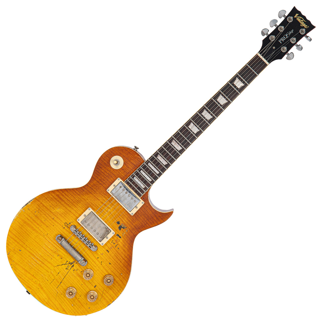 Faded Free Sunburst Vintage V100 ProShop Unique Electric Guitar