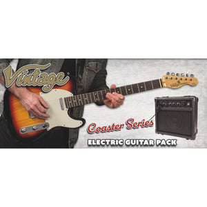Vintage V20 Maple Coaster Series Electric Guitar Pack ~ Butterscotch