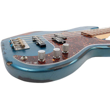 Load image into Gallery viewer, Distressed Metallic Blue Over Sunburst Vintage V42 ProShop Custom-Build Bass Guitar