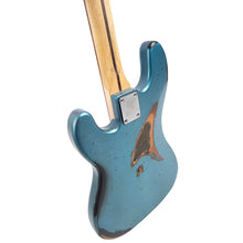 Load image into Gallery viewer, Distressed Metallic Blue Over Sunburst Vintage V42 ProShop Custom-Build Bass Guitar