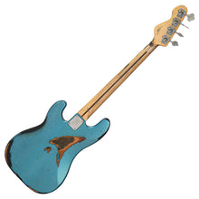 Load image into Gallery viewer, Distressed Metallic Blue Over Sunburst Vintage V42 ProShop Custom-Build Bass Guitar