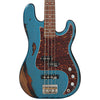 Distressed Metallic Blue Over Sunburst Vintage V42 ProShop Custom-Build Bass Guitar