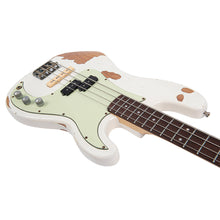 Load image into Gallery viewer, Distressed Nitro White Vintage V42 ProShop Custom-Build Bass Guitar