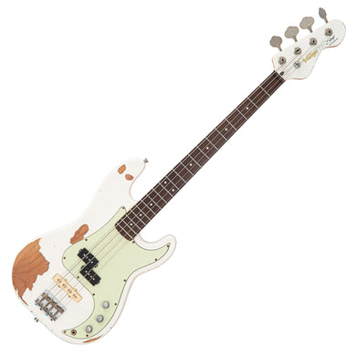 Distressed Nitro White Vintage V42 ProShop Custom-Build Bass Guitar