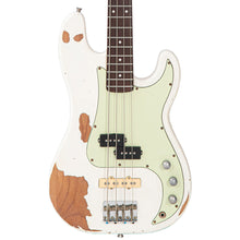 Load image into Gallery viewer, Distressed Nitro White Vintage V42 ProShop Custom-Build Bass Guitar