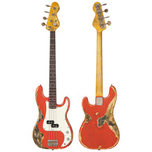 Load image into Gallery viewer, Super Heavy Distressed Firenza Red Vintage V4 ProShop Custom-Build Bass Guitar