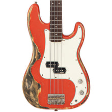 Load image into Gallery viewer, Super Heavy Distressed Firenza Red Vintage V4 ProShop Custom-Build Bass Guitar