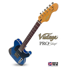 Load image into Gallery viewer, Distressed Metallic Blue Vintage V52 ProShop Unique Electric Guitar