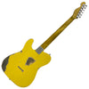 Distressed Canary Yellow Vintage V52 ProShop Unique Electric Guitar.