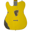 Distressed Canary Yellow Vintage V52 ProShop Unique Electric Guitar.