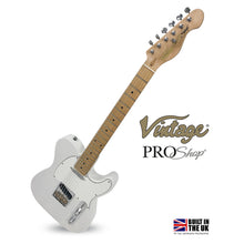 Load image into Gallery viewer, Distressed Vintage White Vintage V6 ProShop Unique Electric Guitar