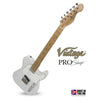 Distressed Vintage White Vintage V6 ProShop Unique Electric Guitar