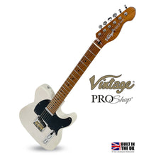 Load image into Gallery viewer, Aged Ash Blonde / Roasted Flamed Maple Neck Vintage V52 ProShop Unique Electric Guitar