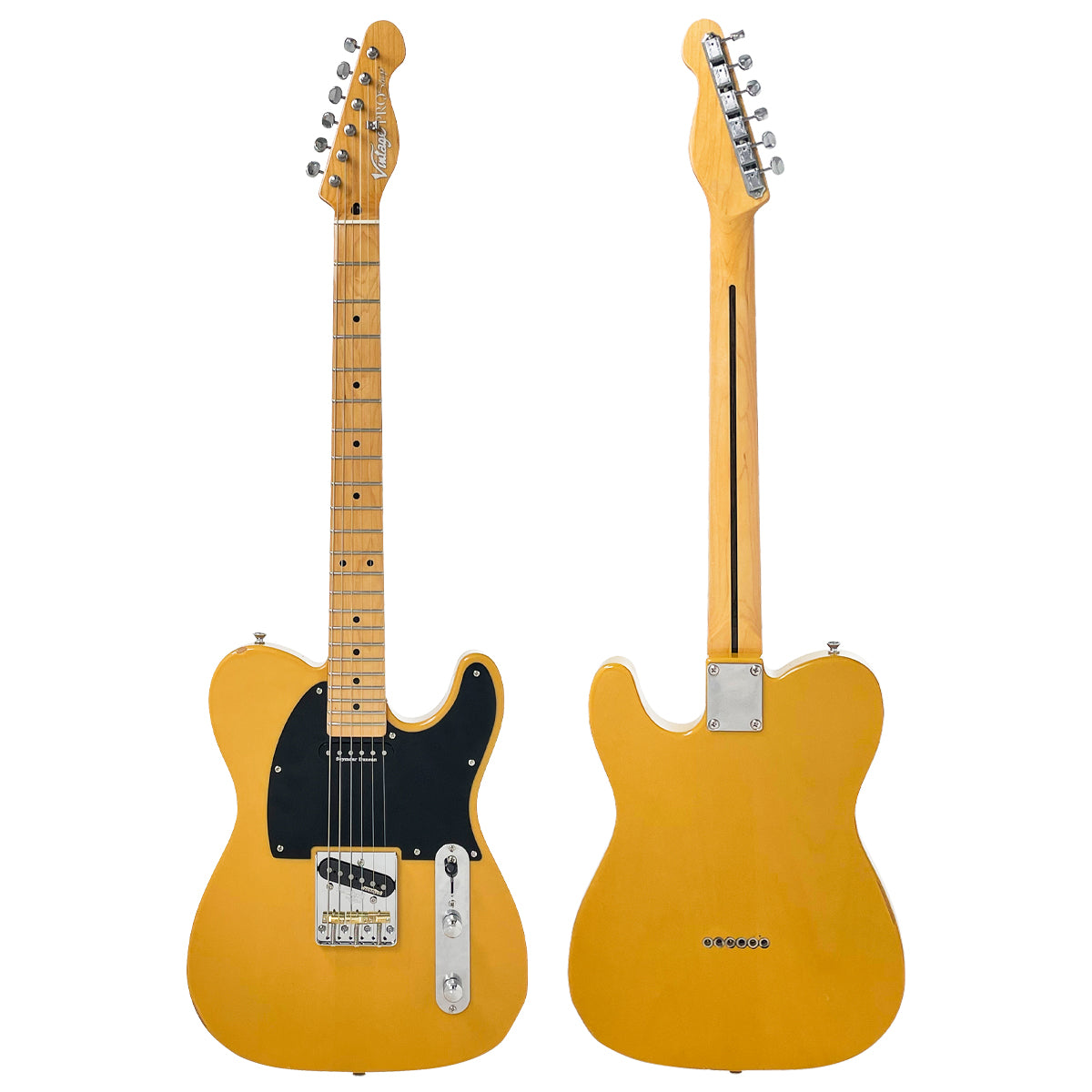 Vintage V52 ProShop Unique Electric Guitar ~ Light Distressed Buttersc ...