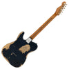 Heavy Distressed Matte Black with Roasted Maple Neck and Mirrored Scratchplate Vintage V52 ProShop Unique Electric Guitar