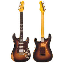 Load image into Gallery viewer, Vintage V6H ICON HSS Electric Guitar ~ Ultra-Gloss Distressed Sunset Sunburst