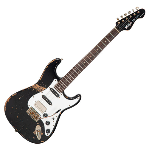 Distressed Gloss Boulevard Black Vintage V6 ProShop Custom-Build Electric Guitar