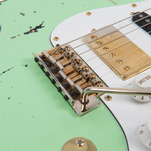 Load image into Gallery viewer, Distressed Surf Green Over Black Vintage V6 ProShop Custom-Build Electric Guitar