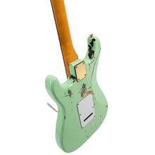 Load image into Gallery viewer, Distressed Surf Green Over Black Vintage V6 ProShop Custom-Build Electric Guitar
