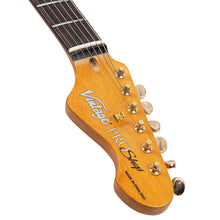 Load image into Gallery viewer, Distressed Surf Green Over Black Vintage V6 ProShop Custom-Build Electric Guitar