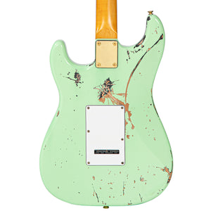 Distressed Surf Green Over Black Vintage V6 ProShop Custom-Build Electric Guitar