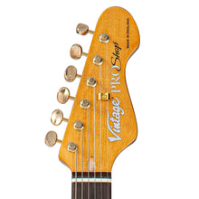 Load image into Gallery viewer, Distressed Surf Green Over Black Vintage V6 ProShop Custom-Build Electric Guitar
