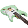 Distressed Surf Green Over Black Vintage V6 ProShop Custom-Build Electric Guitar