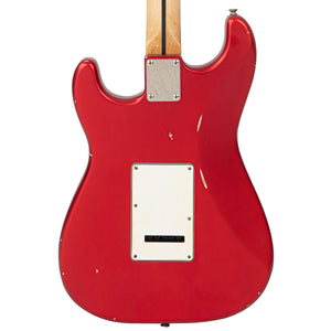 Vintage V6 ProShop Custom-Build Electric Guitar ~ Lightly Distressed/ Matt Candy Apple Red