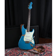 Load image into Gallery viewer, Distressed Teal Blue Vintage V6 ProShop Unique Electric Guitar