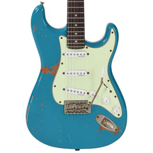 Load image into Gallery viewer, Distressed Teal Blue Vintage V6 ProShop Unique Electric Guitar