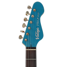 Load image into Gallery viewer, Distressed Teal Blue Vintage V6 ProShop Unique Electric Guitar