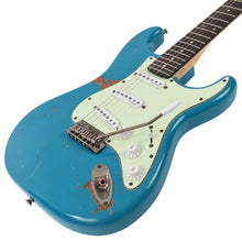 Load image into Gallery viewer, Distressed Teal Blue Vintage V6 ProShop Unique Electric Guitar