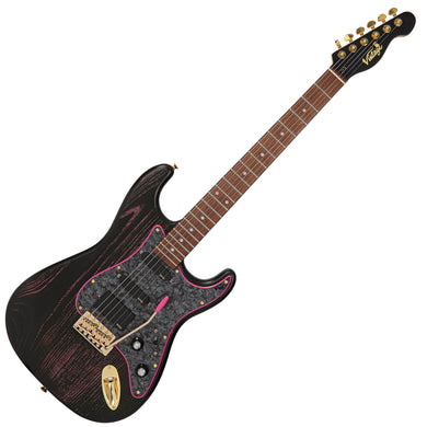 Pink Grain Ash Black Vintage V6 ProShop Unique Electric Guitar