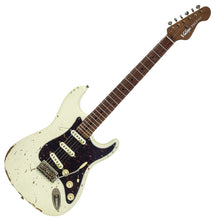 Load image into Gallery viewer, Distressed Vintage White Vintage V6 ProShop Unique Electric Guitar