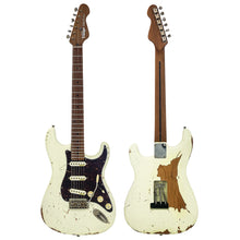 Load image into Gallery viewer, Distressed Vintage White Vintage V6 ProShop Unique Electric Guitar