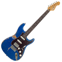 Load image into Gallery viewer, Distressed Metallic Blue Vintage V6 ProShop Unique Electric Guitar