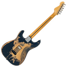 Load image into Gallery viewer, Heavy Distressed Black Vintage V6 ProShop Unique Electric Guitar