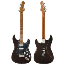 Load image into Gallery viewer, Distressed Dark Brown Vintage V6 ProShop Unique Electric Guitar