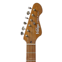 Load image into Gallery viewer, Distressed Dark Brown Vintage V6 ProShop Unique Electric Guitar