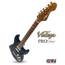 Load image into Gallery viewer, Distressed Dark Brown Vintage V6 ProShop Unique Electric Guitar