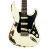 Heavy Distressed Vintage White Vintage V6 ProShop Unique Electric Guitar