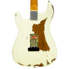 Heavy Distressed Vintage White Vintage V6 ProShop Unique Electric Guitar