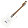 White with Roasted Maple Neck/Fingerboard Vintage V6 ProShop Unique Electric Guitar