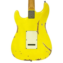 Load image into Gallery viewer, Distressed Canary Yellow Vintage V6 ProShop Unique Electric Guitar