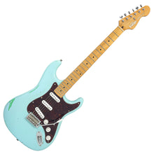 Load image into Gallery viewer, Laguna Blue over Ventura Green Vintage V6 ProShop Unique Electric Guitar