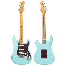 Load image into Gallery viewer, Laguna Blue over Ventura Green Vintage V6 ProShop Unique Electric Guitar