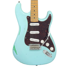 Load image into Gallery viewer, Laguna Blue over Ventura Green Vintage V6 ProShop Unique Electric Guitar